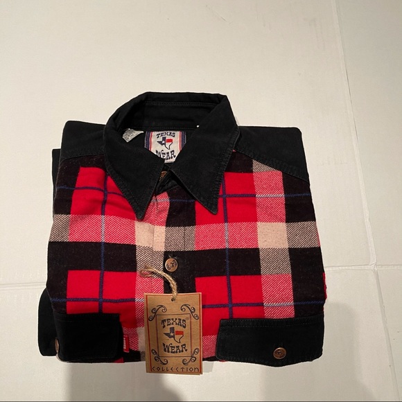 Texas style long sleeve Plaid  shirt for men M size - Picture 10 of 10